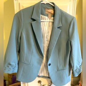 Light Blue Blazer Top